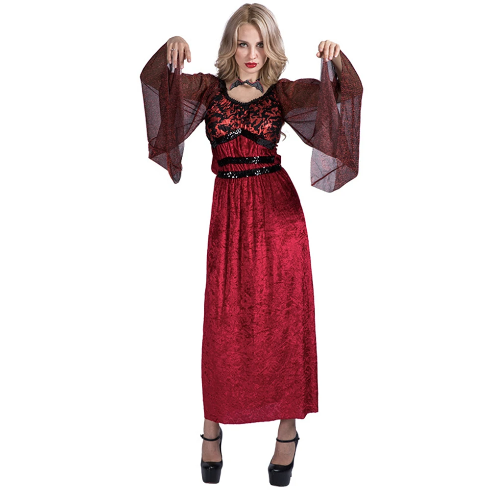 Women's Vampire Stage Performance Role-playing Costume Halloween Purim Carnival Party Makeup Ball Cosplay Outfits Fancy Dress-up