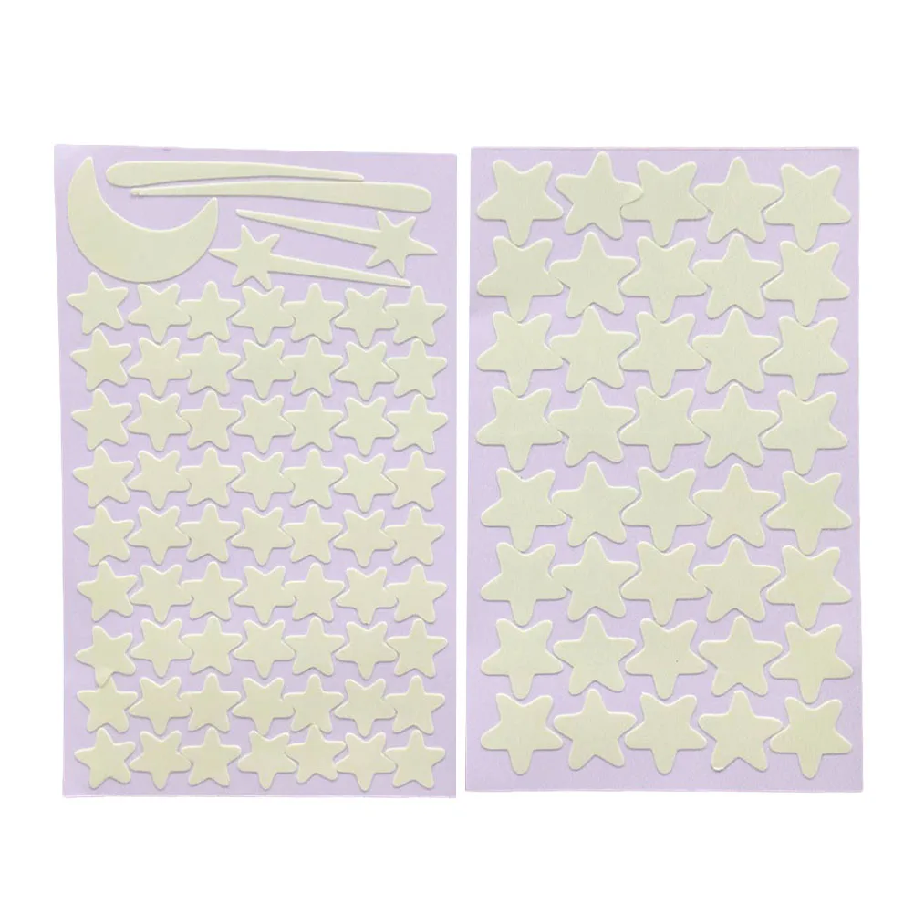 

103 Pcs Luminous Stars Wall Sticker Stickers Room Decor Fluorescent