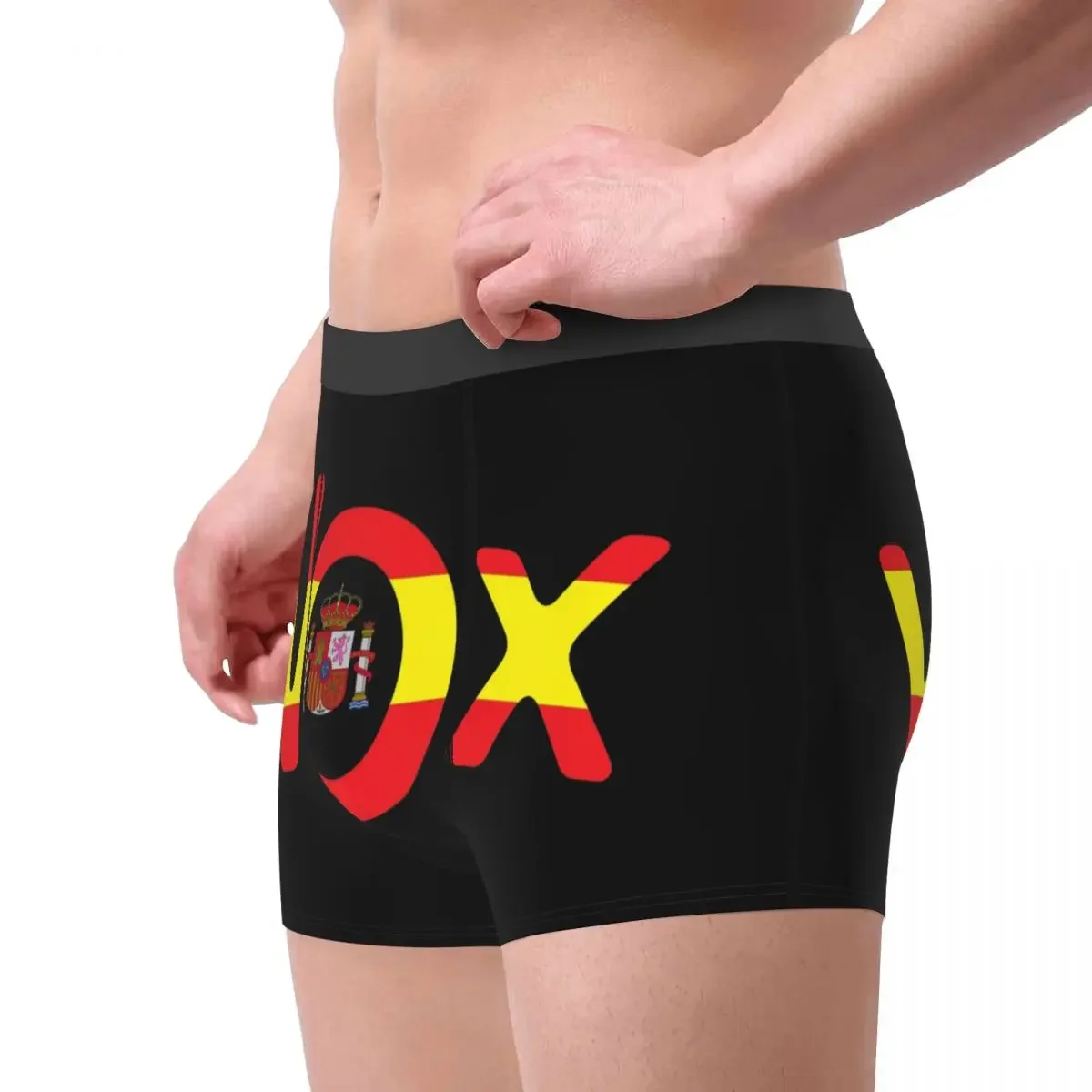 Custom Spanish National Emblem Vox Underwear Men Stretch Spain Flag Boxer Briefs Shorts Panties Soft Sexy Underpants For Male