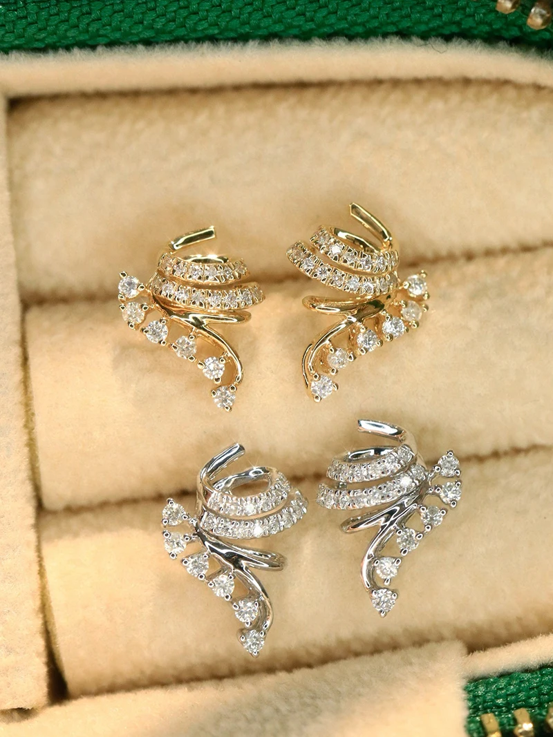 LUOWEND Orecchini in oro bianc - Diamond Stud Earrings recensione e prezzo