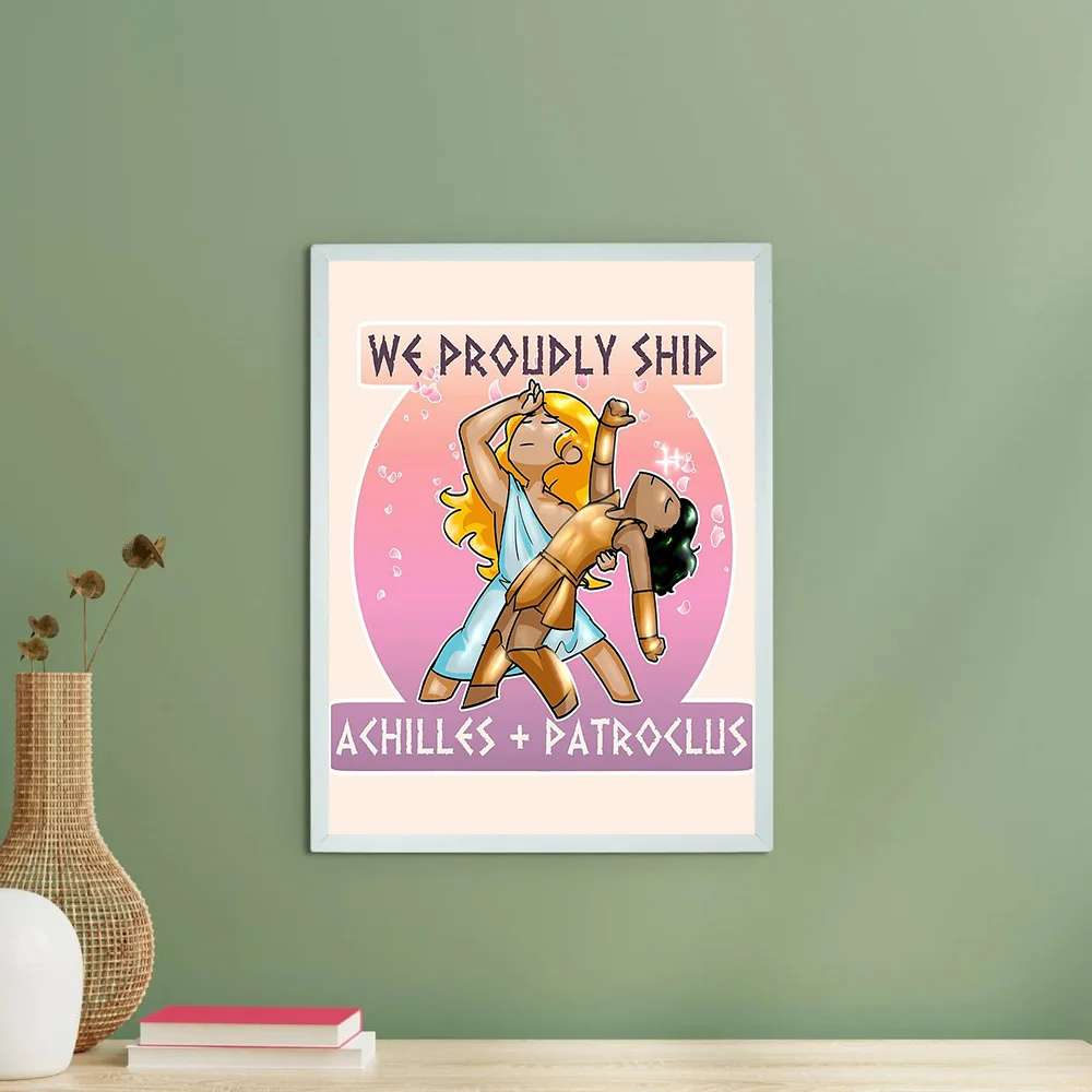 الأساطير اليونانية القديمة قماش جدار الفن بوسيدون هرقل أخيل اللوحة ديكور المنزل هدية ديكور #6