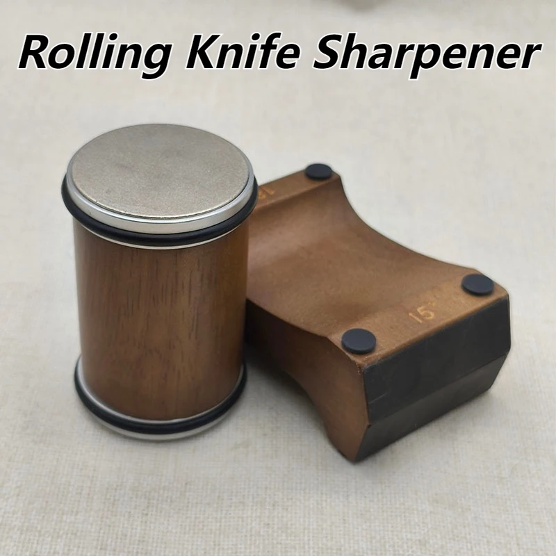 

Профессиональная точилка для ножей, 4 угла, 12/15/18/20 ° Деревянная основа Алмазный полировальный камень Кухонные ножи Инструмент