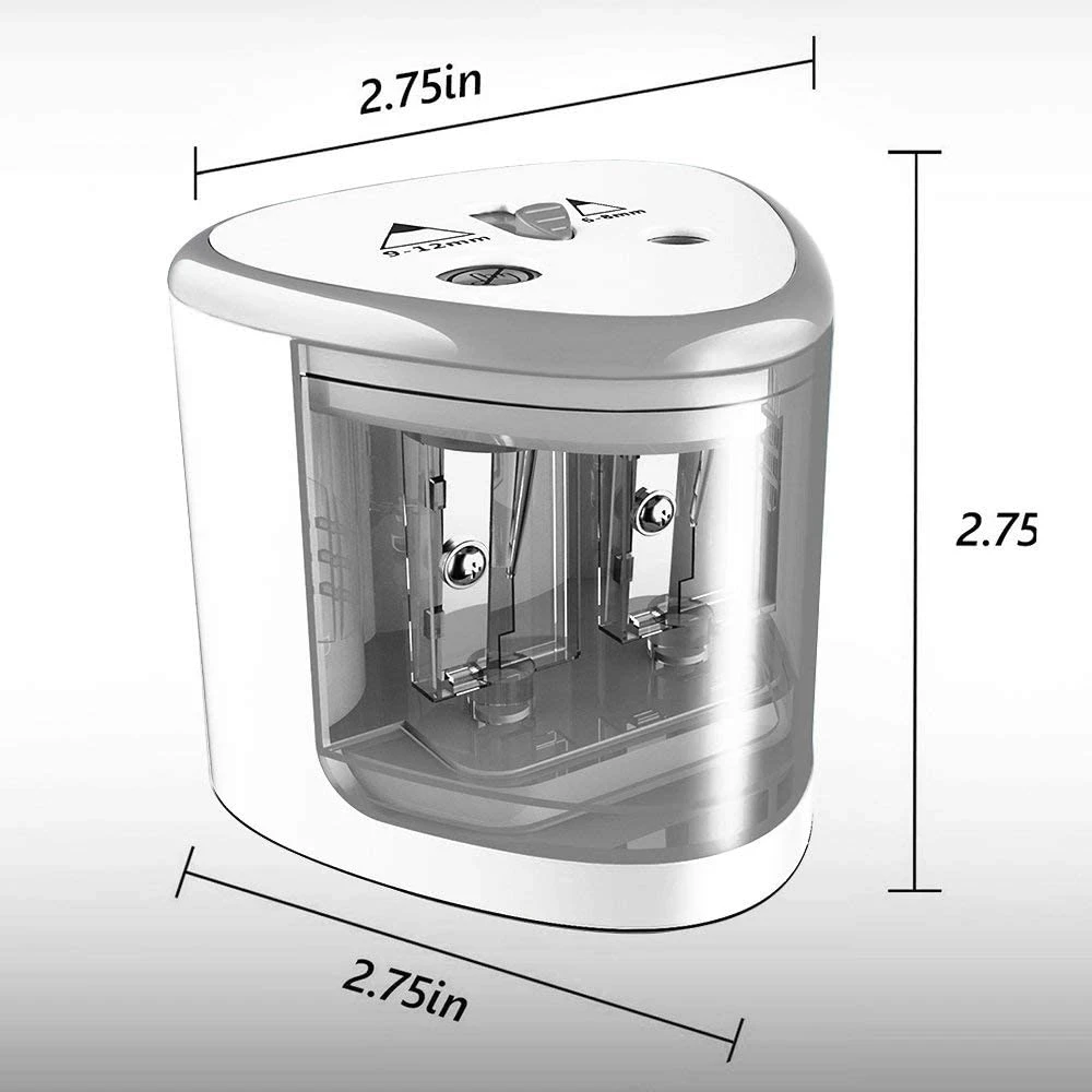 New Two-hole Electric Automatic Pencil Sharpener Switch Pencil Sharpener Home Office School Supplies Stationery Art