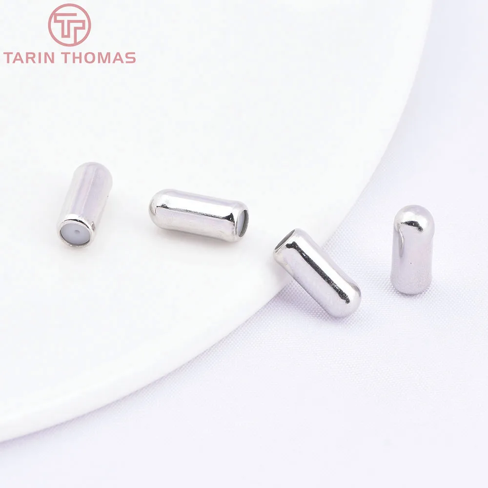 (4179) 50PCS 9.5x4MM Silver color plated Brass and Rubber Stopper for Hat Pin Brooch pin Jewelry Findings Accessories Wholesale