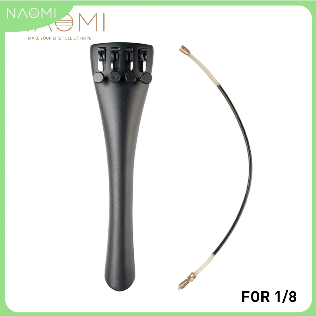 

NAOMI 1/8 Cello Tailpiece W/ Tailgut Tailcord 4 Fine Tuners Aluminum Alloy For 1/8 Cello Violin Family Parts Accessories New