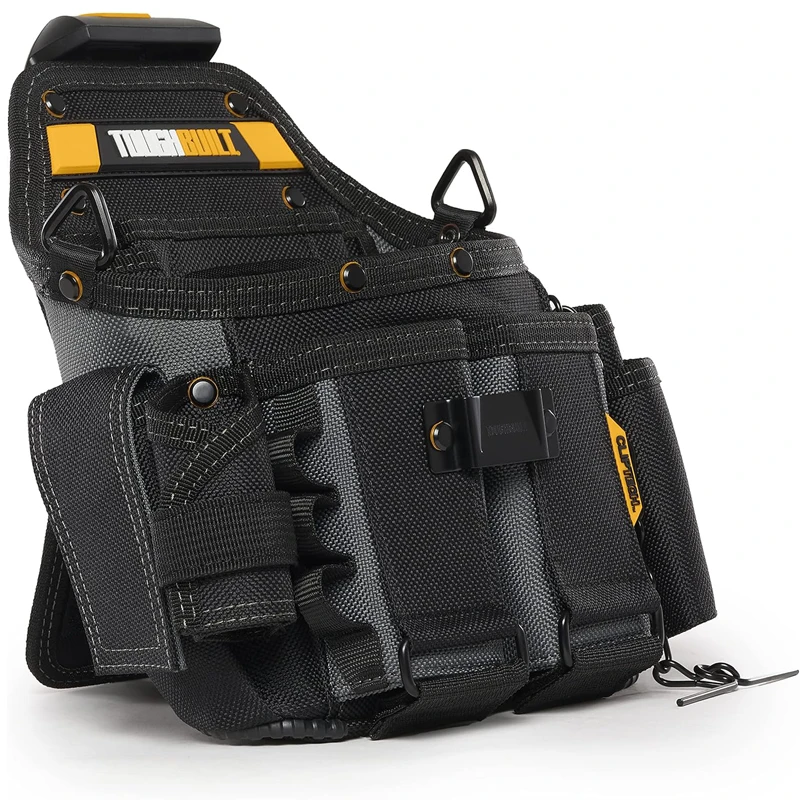 TOUGHBUILT TB-CT-114 Journeyman Bolsa para eletricista com alça de ombro CLIPTECH Bolsa de armazenamento espessada de grande capacidade