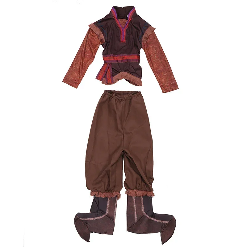 Kristoff-Disfraz de Frozen Kristoff para niños, mono con pantalones superiores, ropa de Halloween y Navidad