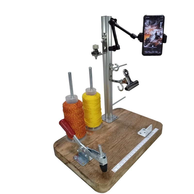 

Self-made multi-functional bracket, tool set, hand-braided rope weaving artifact, work console, parts and materials