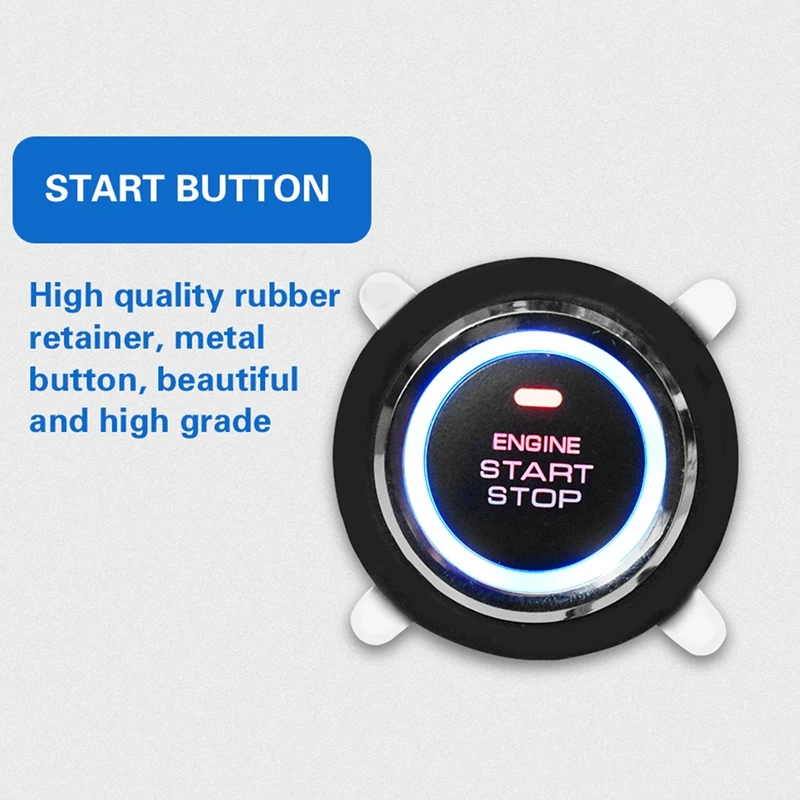 Car Alarm Engine Push Button Start Stop Lock Ignition Switch Starter Anti-Theft System 12V Vehicle Start Stop Key