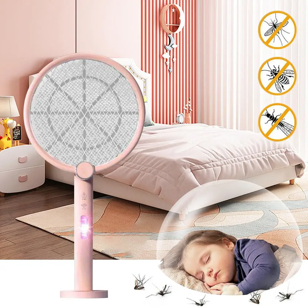 

Household Electric Mosquito Swatter Safe Rotatable Mosquito Two-in-one Swatter Foldable Rechargeable Mosquito Killer Fly S2H9