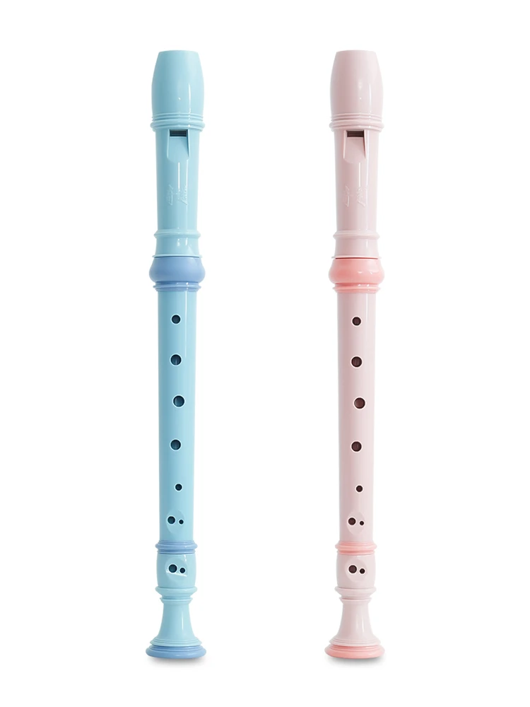 6/8 Holes Soprano Recorder with Cleaning Rod ABS Material German Style Recorder Suitable for Children and Beginners