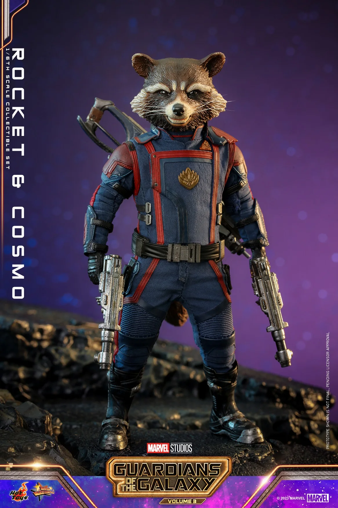 Em estoque genuíno HOTTOYS HT MMS708 MMS548 Galaxy Guardians 3 Rocket Raccoon Cosmo Action Figure Model Toys