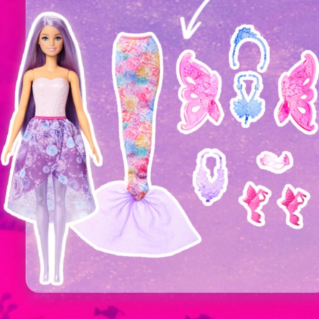 ชุดตุ๊กตาบาร์บี้ต้นฉบับขนาด 30 ซม. ชุดเจ้าหญิง ของเล่นแต่งตัวเด็ก ชุดแฟนตาซี ซีรีส์เทพนิยาย นางเงือก ของขวัญสำหรับเด็กผู้หญิง