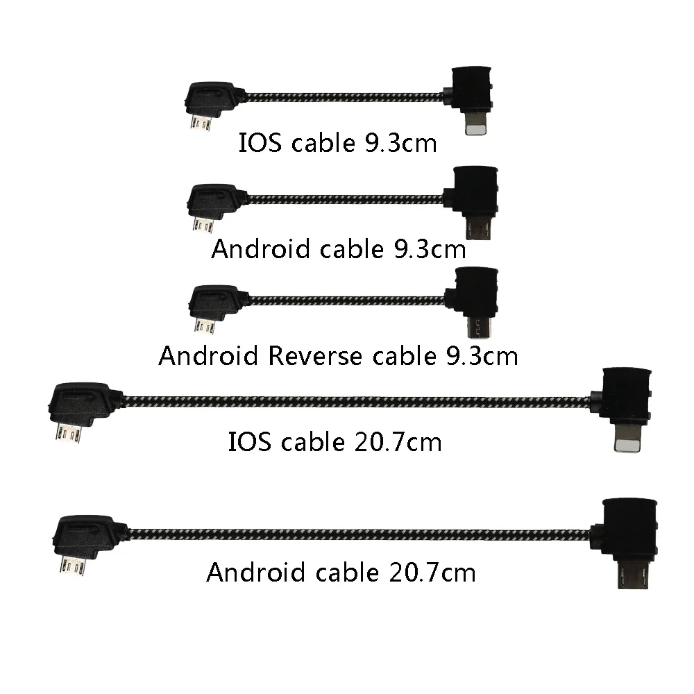 Data Cable for DJI Mavic Mini Air Pro Platinum 2 Zoom Pro Micro-USB Standard Reverse Port IOS Type-C Tablet Phone Adapter Wire