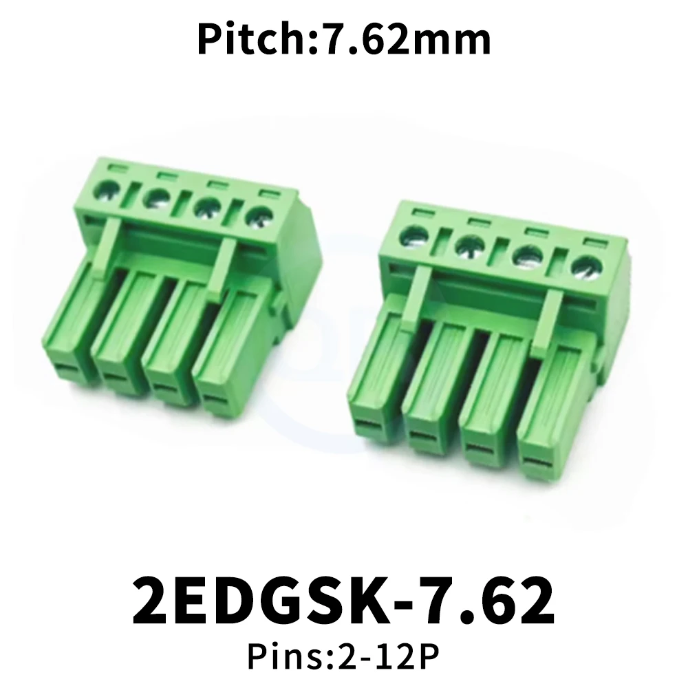 (1 Pcs) KF 2EDGSK - 7.62 Plug-in PCB Terminal Block 2EDGSK 15EDGSK 7.62mm Connector Plug 32A High Power 2P ~12P