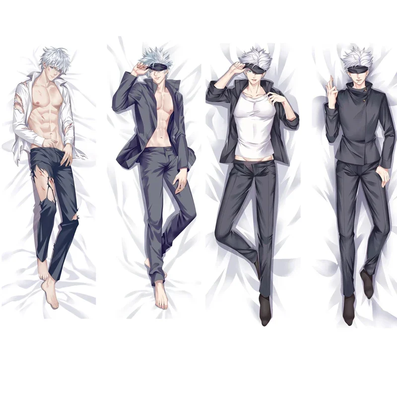 

Anime Pillow Case Jujutsu Kaisen Gojo Satoru Dakimakura Hugging Body Pillow Case Peachskin Pillow Cover Double-sided Printed