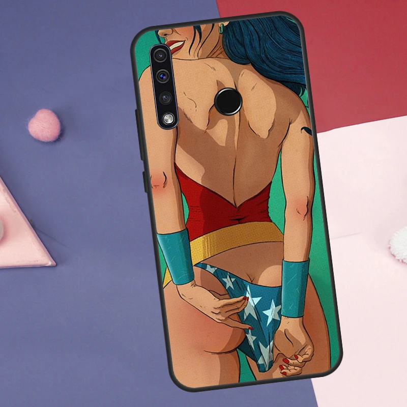 مثير الساخن الفتيات الشفاه الوردي بيكيني القضية لهواوي نوفا 10 9 SE 8i 11i 12i 12s Y60 Y70 Y90 Y72 Y73 Y61 Y91 P60 Pro P30 P40 لايت #5