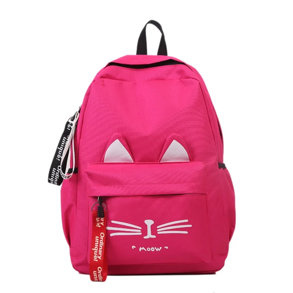 Both Shoulders Backpack Trendy Cat Ears Oxford Cartable School Bags