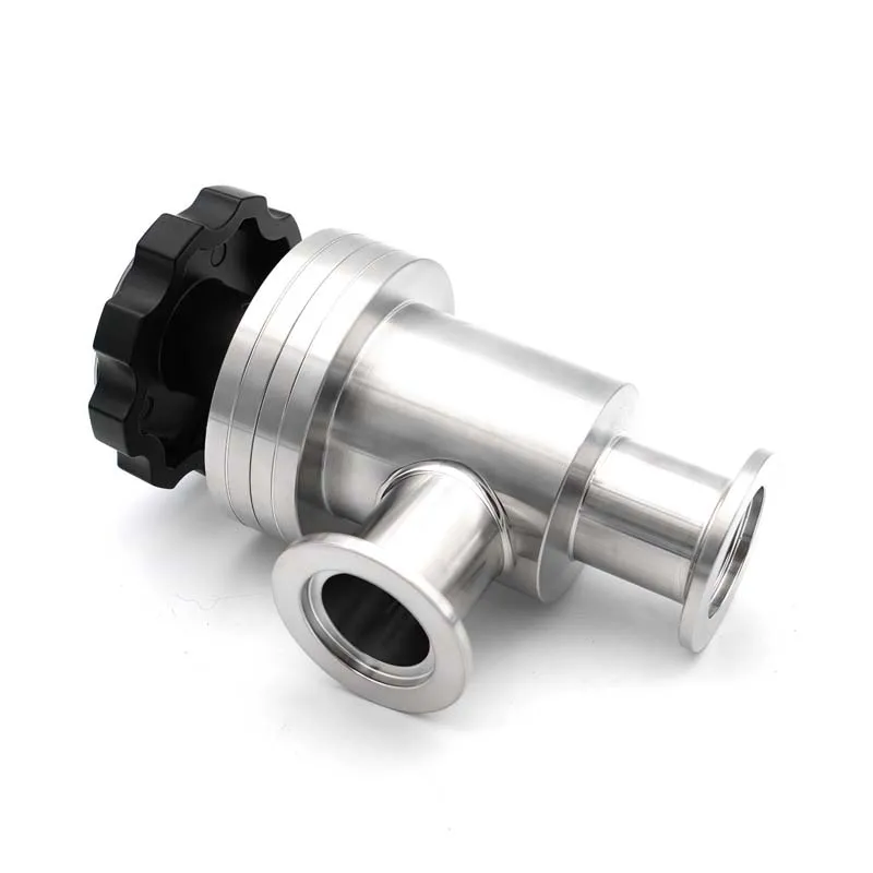 

﻿ Высоковочный угловой клапан из нержавеющей стали SS304 KF16 KF25 KF40 KF50, ручной газовый предохранительный клапан L-типа, клапан мельницы для промышленного применения