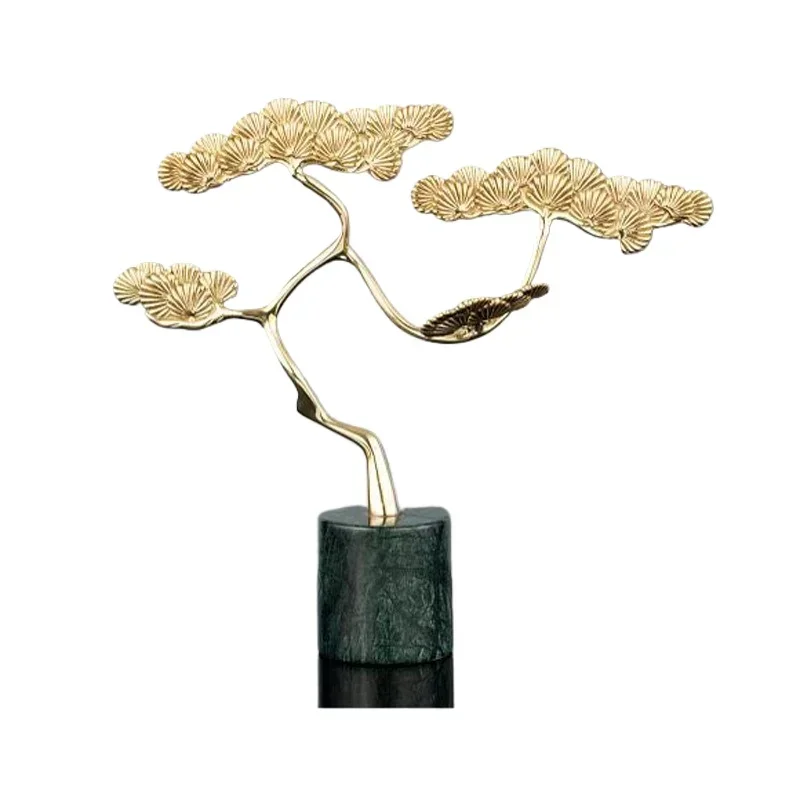 All-copper light luxury welcome pine villa hotel model room light luxury ornament home jewelry high-end