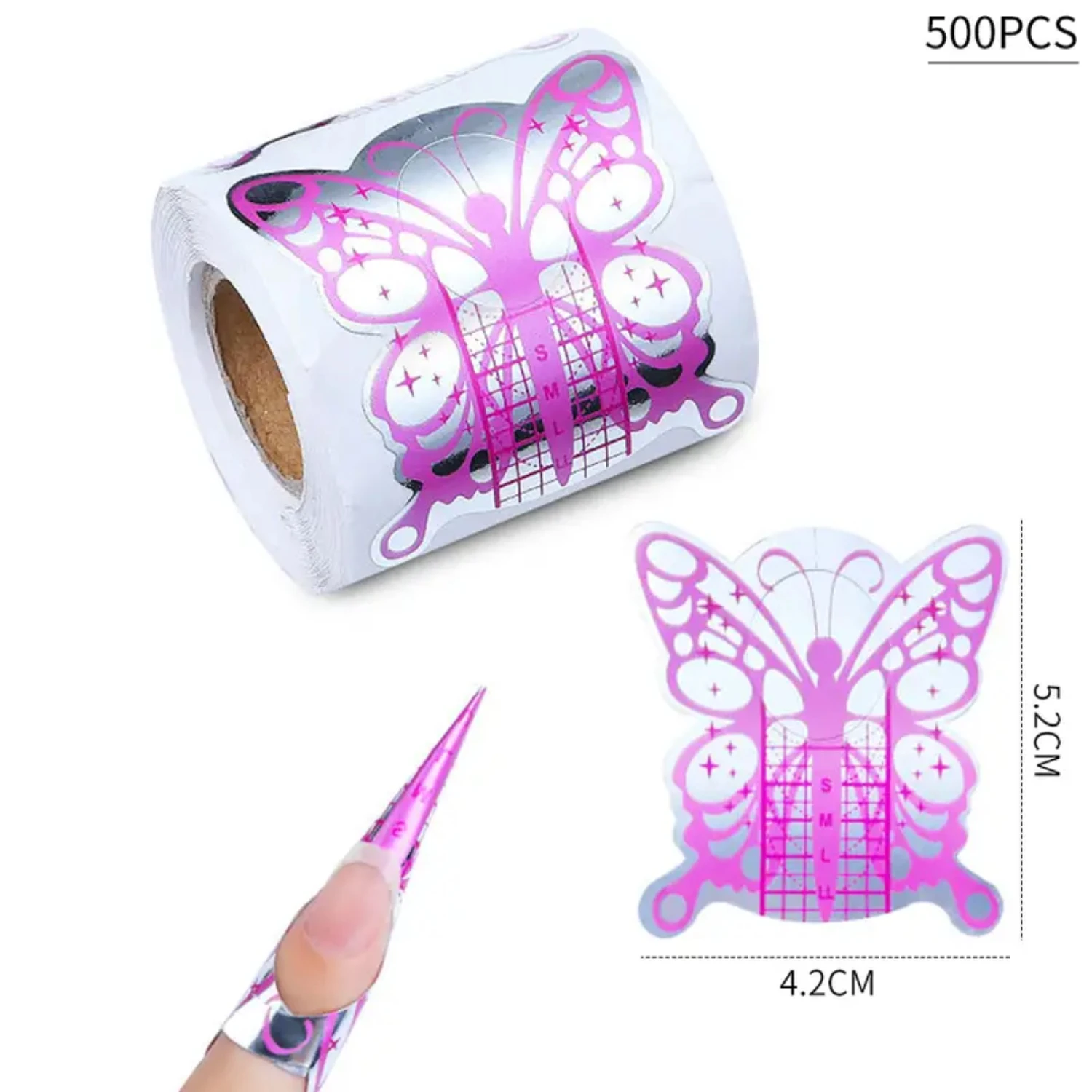 Description Picture 6 of itemHigh-quality DIY 500 Pieces Nail Form Tips Stickers - Premium Acrylic Extension Builder Forms for Perfect Nail Shapes, Professio