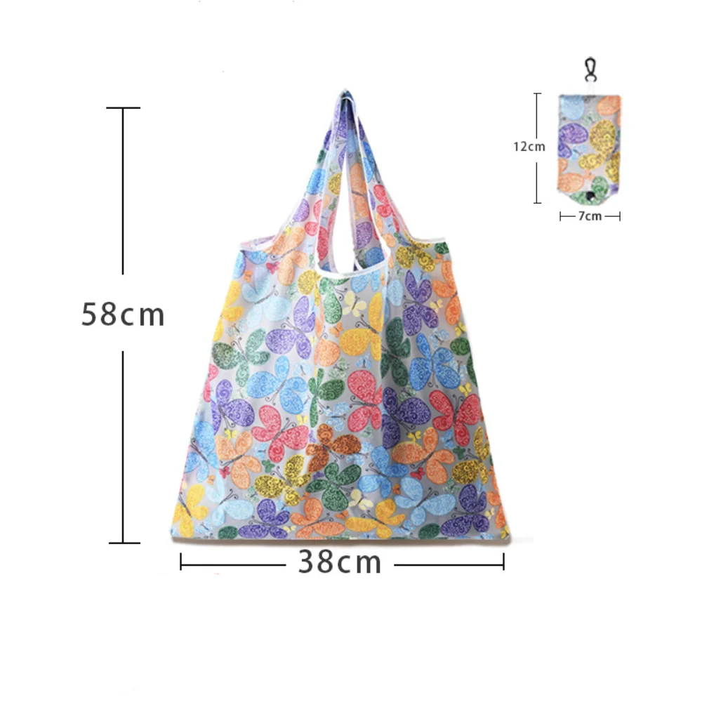 Eco-Friendly Large Capacity Foldable Shopping Bag Cute Animal Printing Supermarket Tote Bag Travel Printed Bag