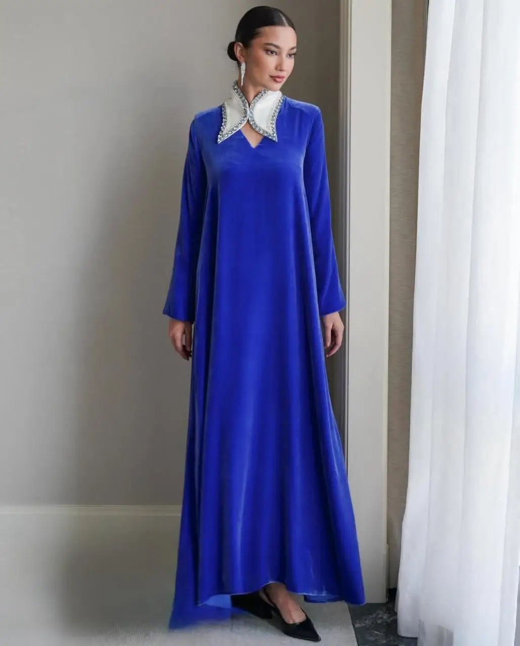 

Wedding Party Dress Customize A-Line Scoop Neckline Floor-Length Elegant Party Dresses For Women Zipper Up Formal Dresses