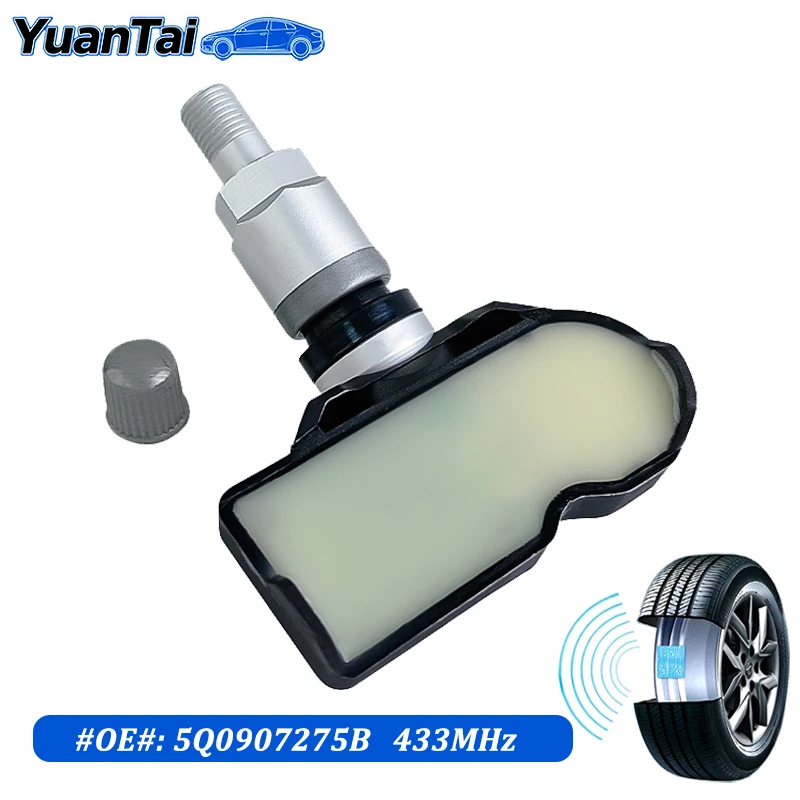 

Tire Pressure Sensor Monitor System 5Q0907275B for Volkswagen Golf Crafter Jetta VW Tiguan Touareg Phaeton Teramont 433MHz TPMS