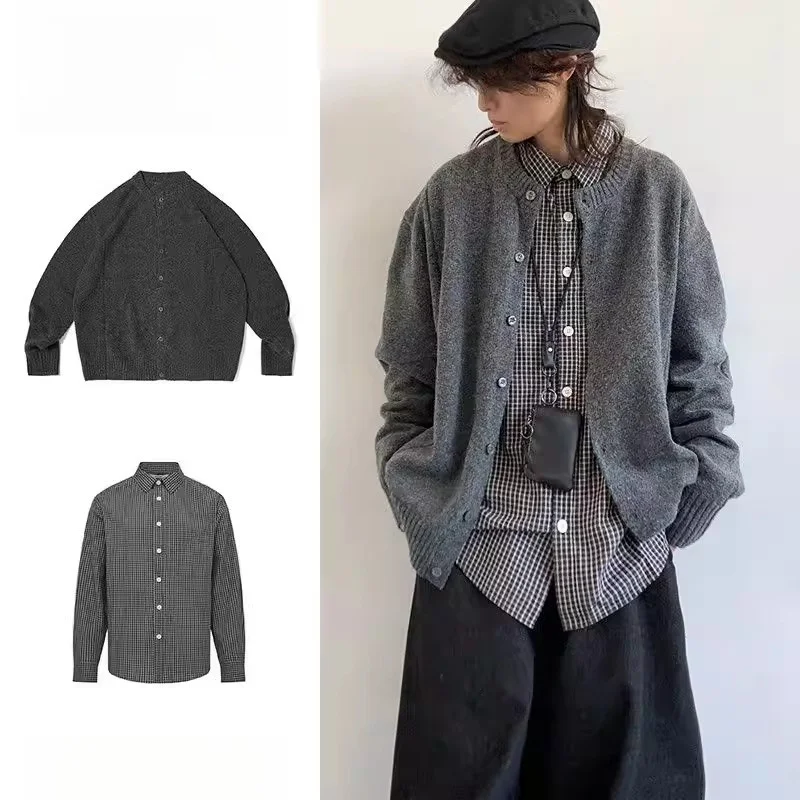 

Loose Long Sve Knitted Cardigan Sweater ex Autumn Winter New Sle Retro Japanese Sle College Sle Outerwear