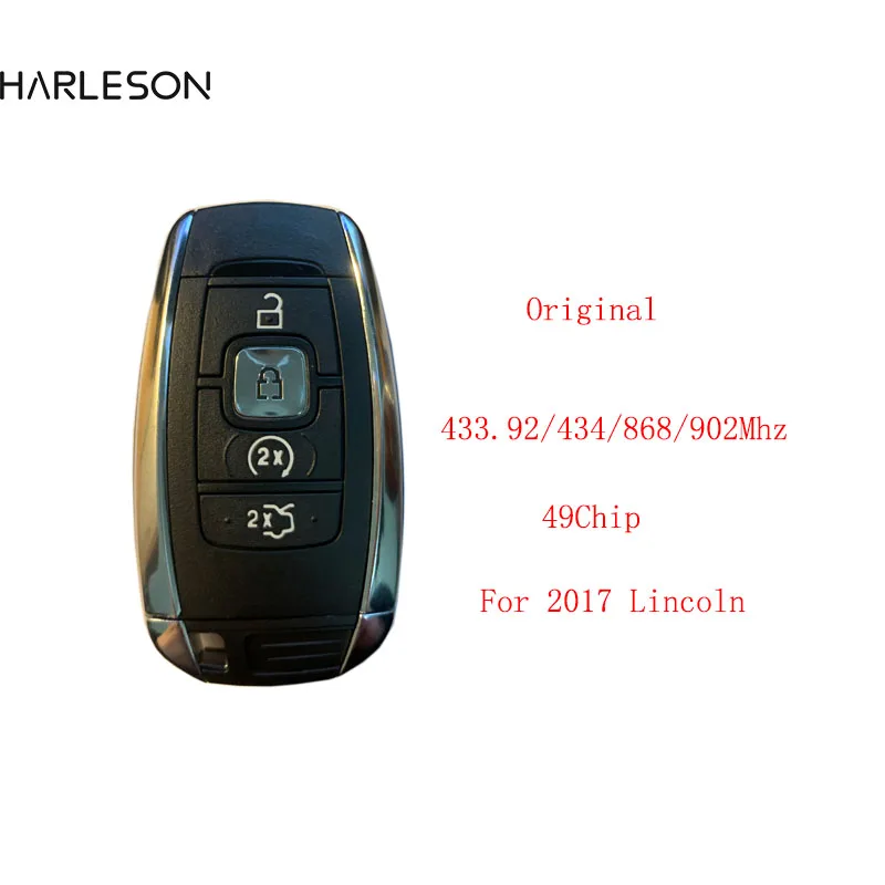 Оригинальный умный ключ 4B 433,92/434/868 МГц FSK HITAG PRO для Lincoln MKC MKZ MKX NAVIGATOR 902 2017 2018 A2C94078901