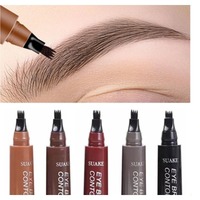 618 4D Microblading Eyebrow Pen 4 Forks Tip Eyebrow Tattoo Pencil Long Lasting Fine Sketch Liquid Eye Brow Make Up New