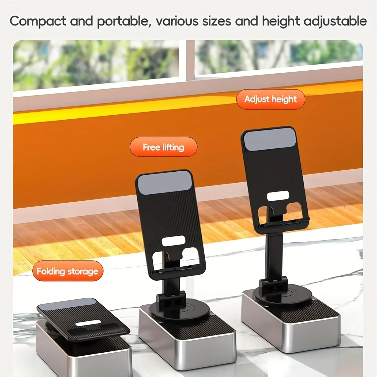 Hot Sell Multi Function Desktop Mobile Phone Wireless Speaker Folding Rotate RGB Wireless Speaker with Phone Holder