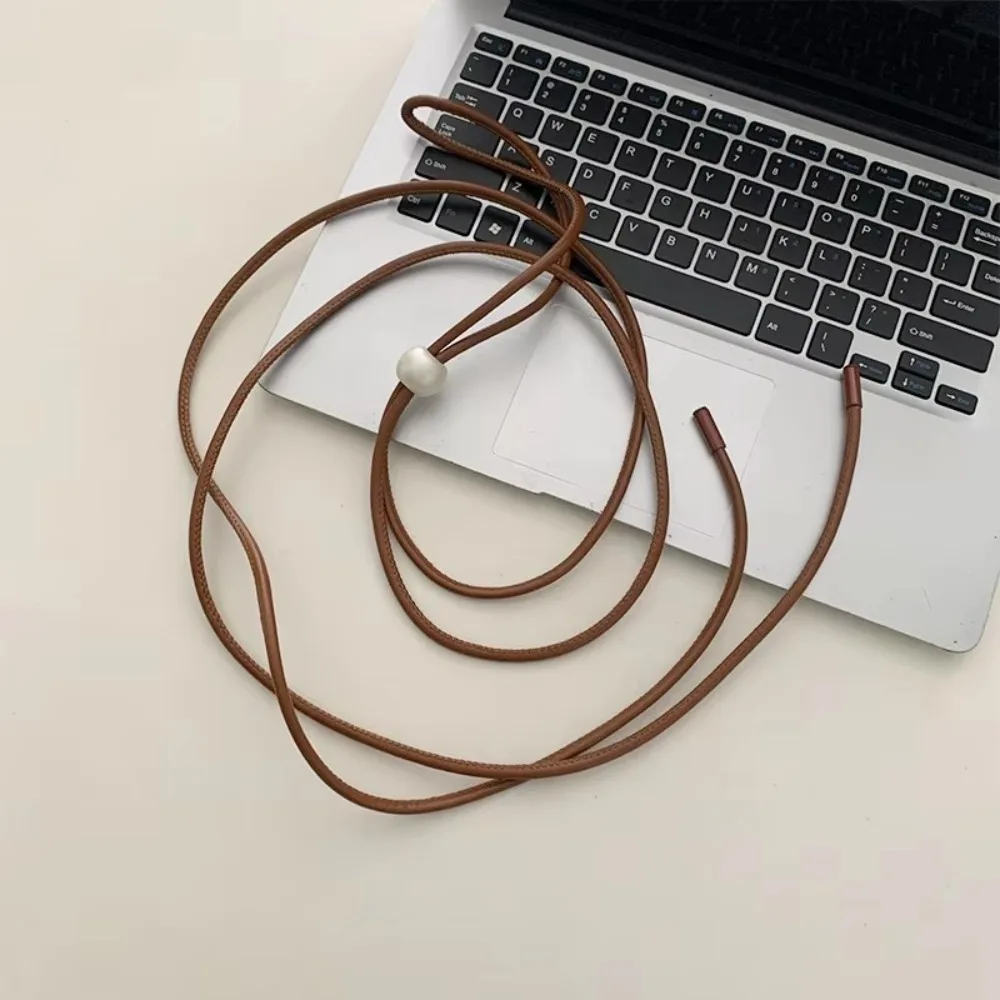 

Korean Designer Women's Belt Luxury Slimming Waist Rope Leather Waist-Cinching Dress Jeans Belt Streetwear