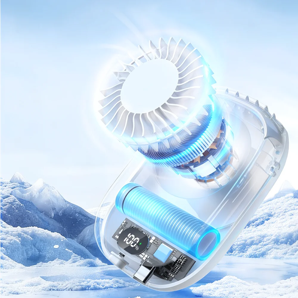 Mini Bladeless Fan Neck Waist Hanging Cooling Device USB Rechargeable Portable Desktop Cooler For Vissko Outdoor Activity