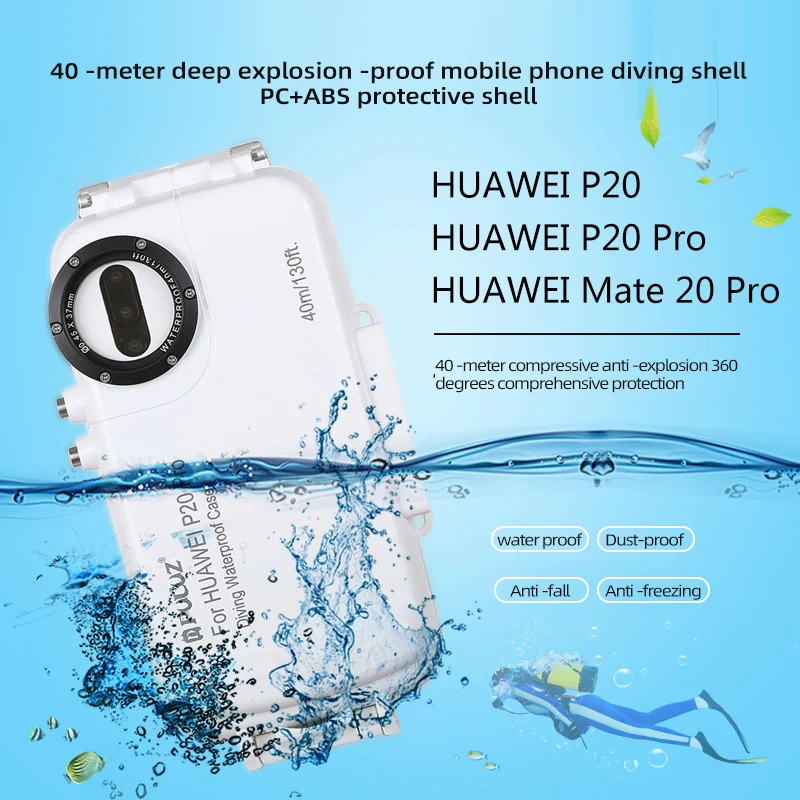 

Puluz Fat Cow for Huawei P20 Mobile Phone Underwater Housings Huawei Series 40 M Underwater Housings Waterproof Case