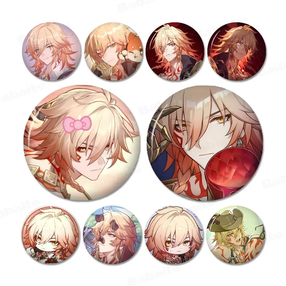 Honkai Star Rail Mydei New  Brooches Soft Button Pin Funny Silly Gnarpy on A Skateboard Meme Badge Gamer Collection Gifts