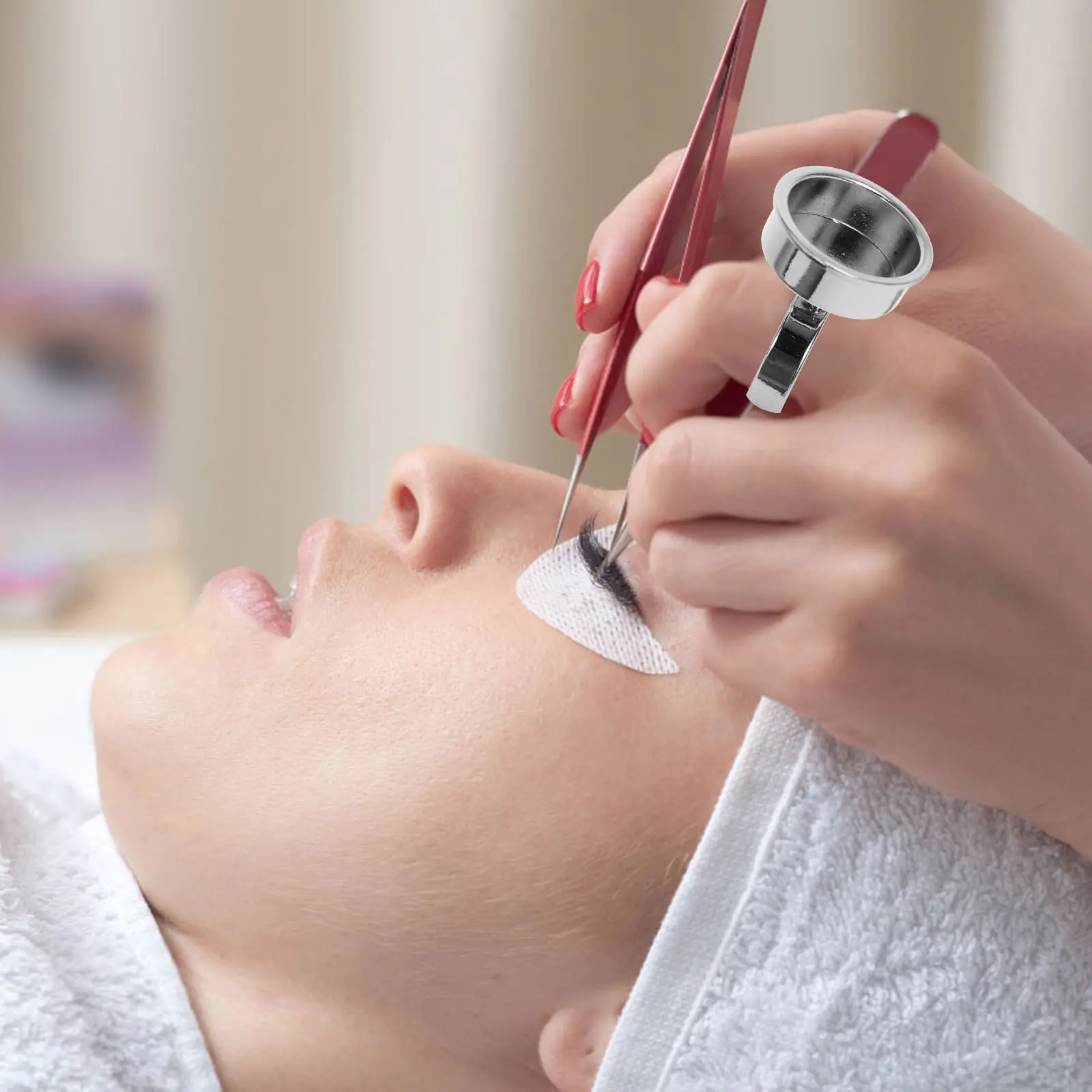 

Набор из 5 профессиональных колец-держателей для наращивания ресниц, многофункциональный инструмент для наращивания ресниц, органайзер для клея для ресниц