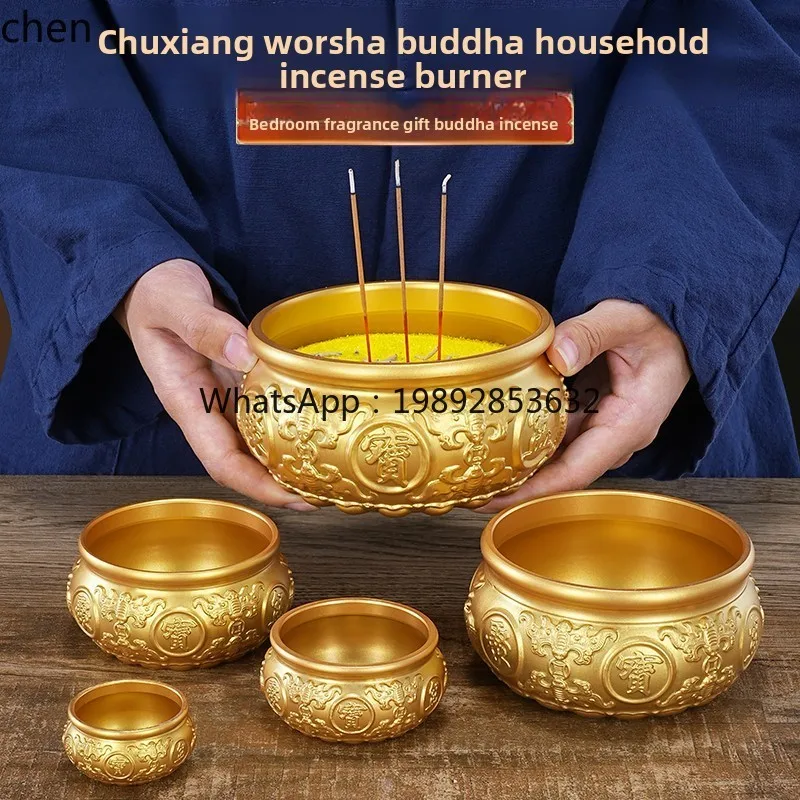 pure brass, incense offering to the God of Wealth, special Buddha incense inserting incense, indoor  burner cornucopia