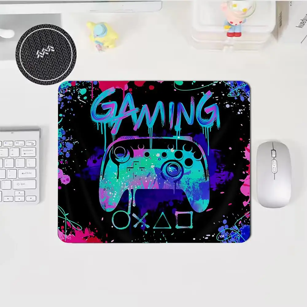 لوحة ماوس الألعاب الكبيرة لطاولة ألعاب مكتب الكمبيوتر، وسادات مكتب صغيرة مطاطية مضادة للانزلاق للوحة مفاتيح الألعاب #6
