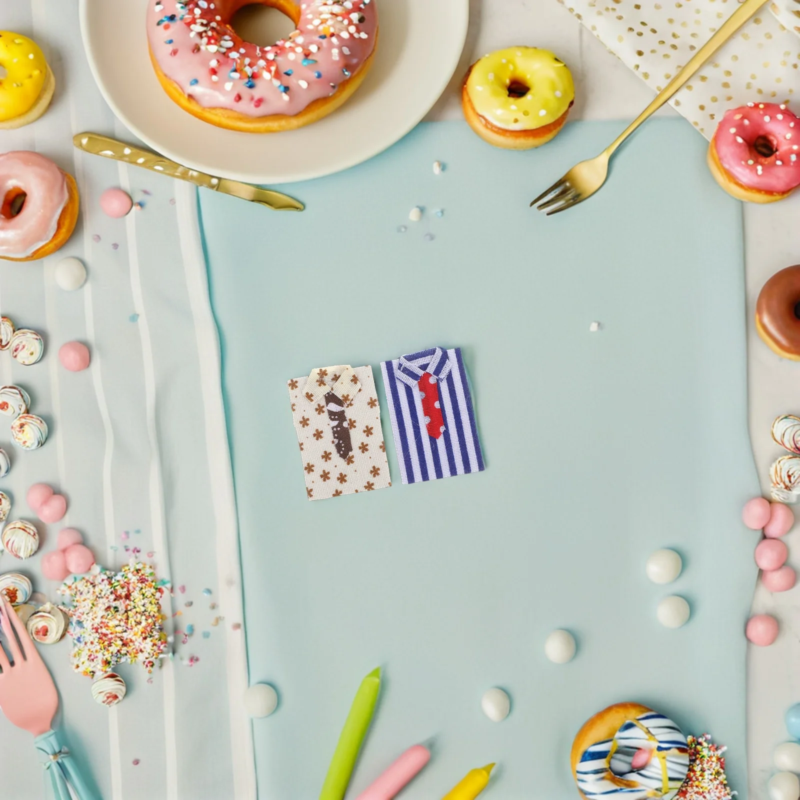 

2 шт. миниатюрная рубашка легкий 1:12 кукольный домик для диорамы пейзаж 6-дюймовая фигурка одежда 1:12 миниатюрная рубашка