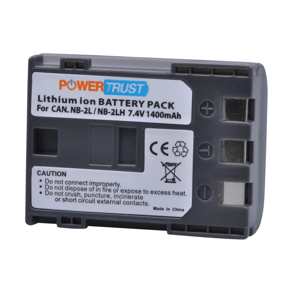 

1400mAh NB-2L NB-2LH Battery with Charger Set for Canon PowerShot G7 G9 S70 S80 HG10 HV40 ZR950 ZR960 EOS 350D 400D MD265 MV960