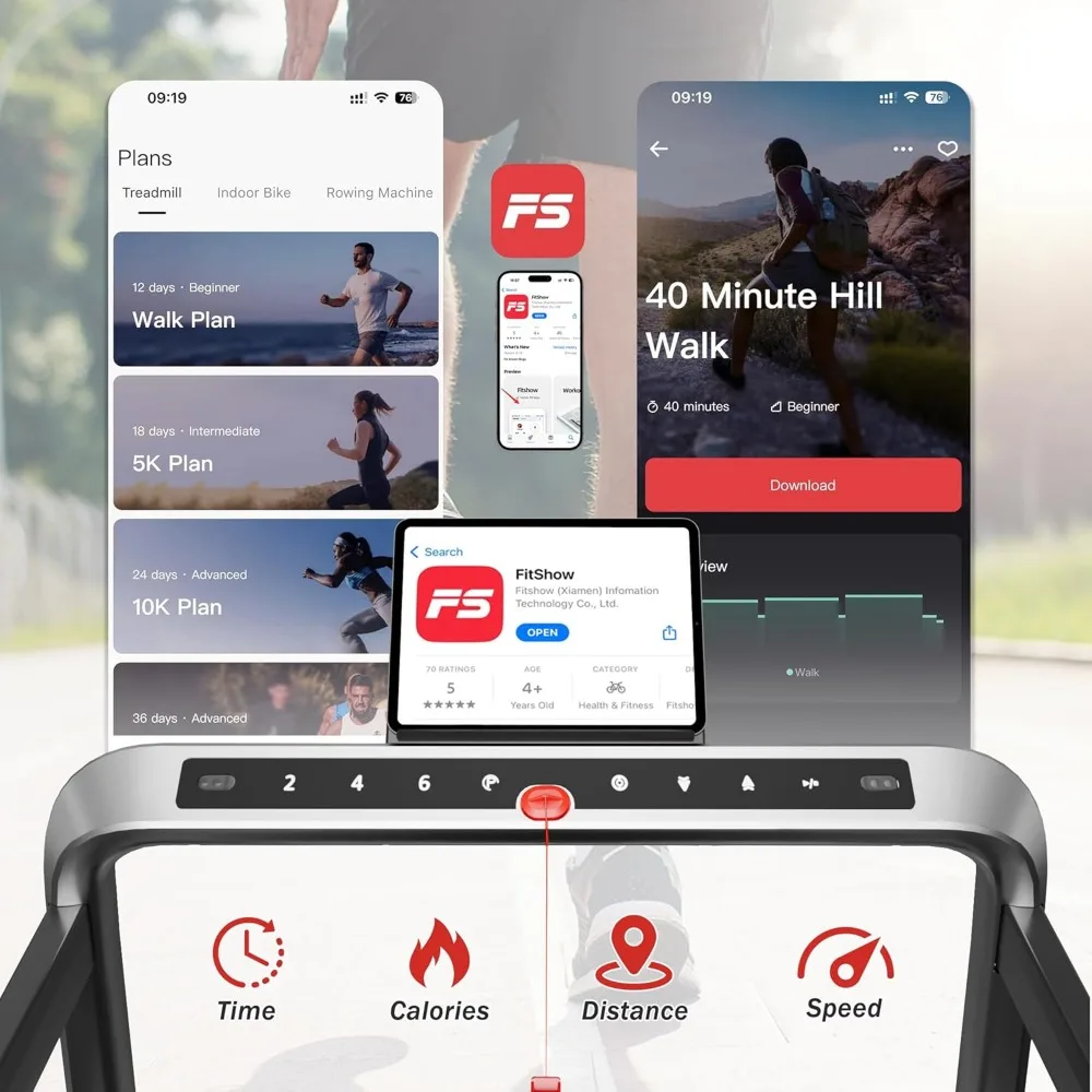 جهاز سير محمول 2 في 1 قابل للطي مع مائل للمكتب المنزلي - سعة 330 رطل، محرك 2.5 حصان، متانة طويلة الأمد