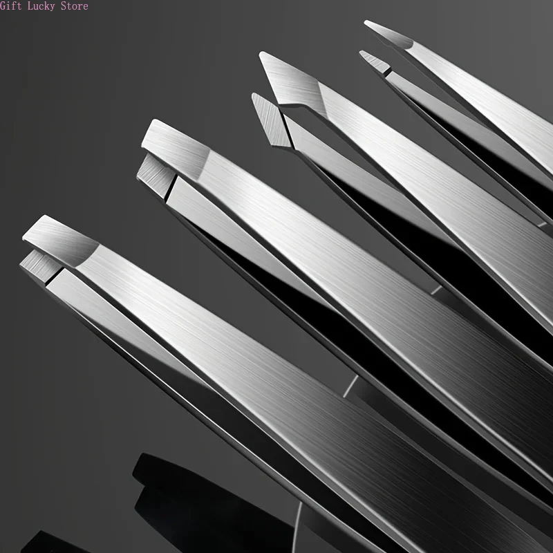 Set da 4 pezzi Set di pinzette professionali perfetto per la depilazione delle sopracciglia, scheggia molto senza sforzo e rilassata per rimuovere