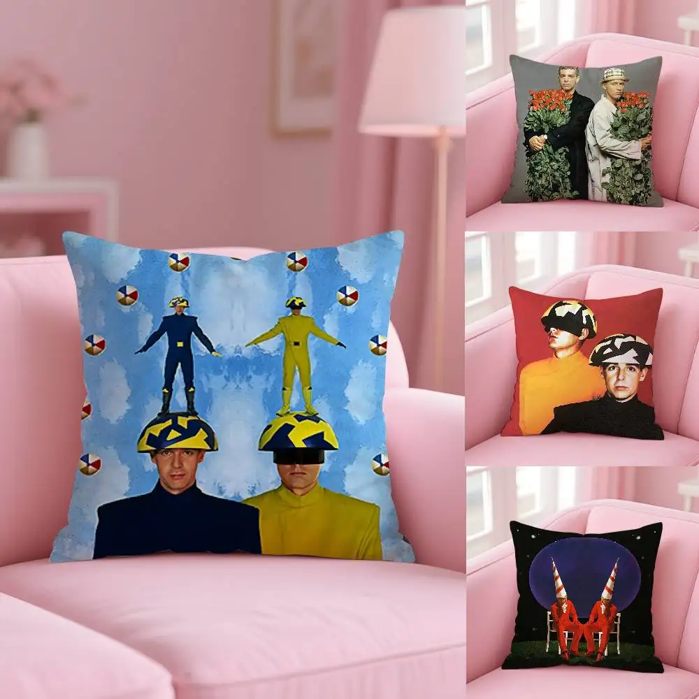 Music P-Pet Shop Boys Band Pillow Case Pattern Printed Pillowcase For Living Room Sofa Cushion Cover & Bedroom Decor