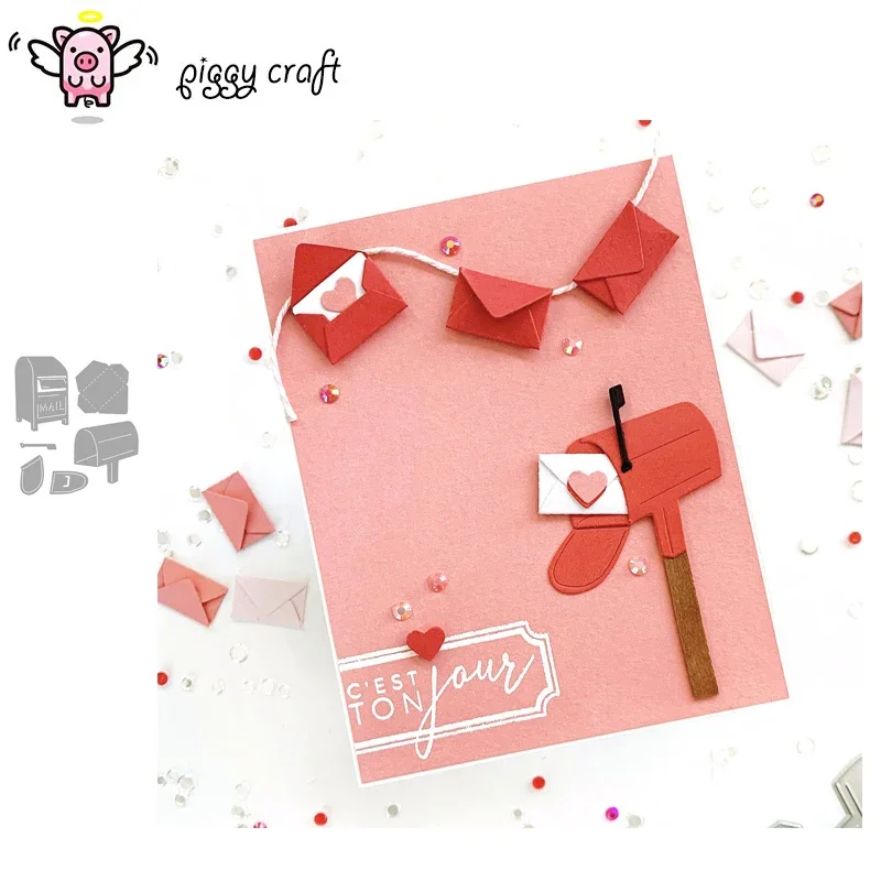 Piggy Craft metal cutting dies cut die mold Envelope mailbox Scrapbook paper craft knife mould blade punch stencils dies