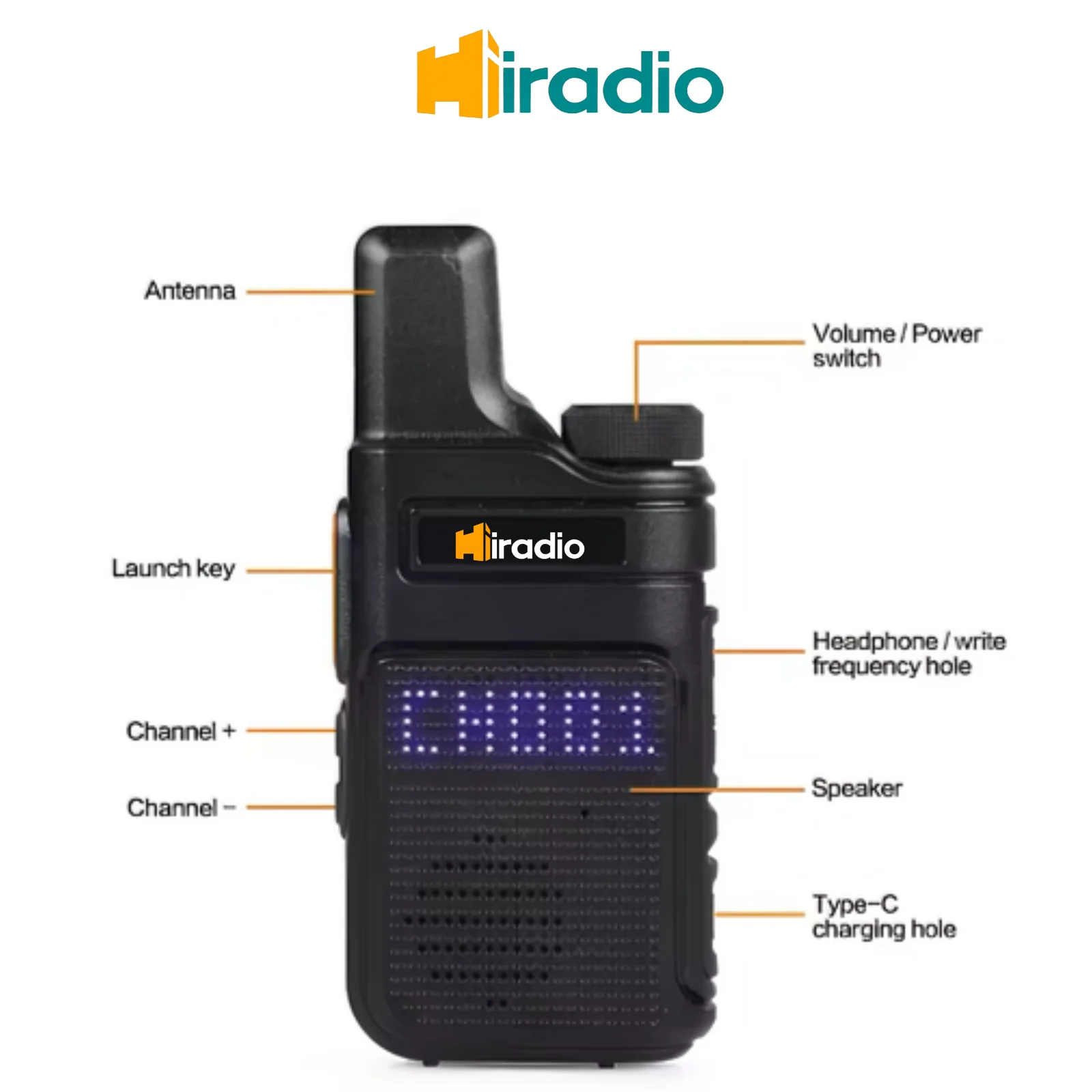 2 個ミニ Iradio V2PLUS トランシーバーサイズポータブルハンドヘルドラジオワイヤレスセット双方向ラジオ局 Comunicador トランシーバー
