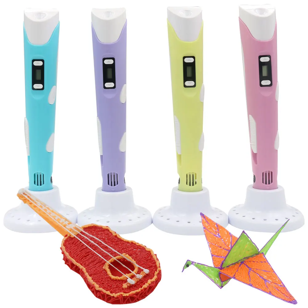 Stylo d'impression 3D créatif pour enfants avec écran LCD, adaptateur secteur, filament PLA, cadeau d'anniversaire et de Noël, jouet de bricolage pour enfants, roman