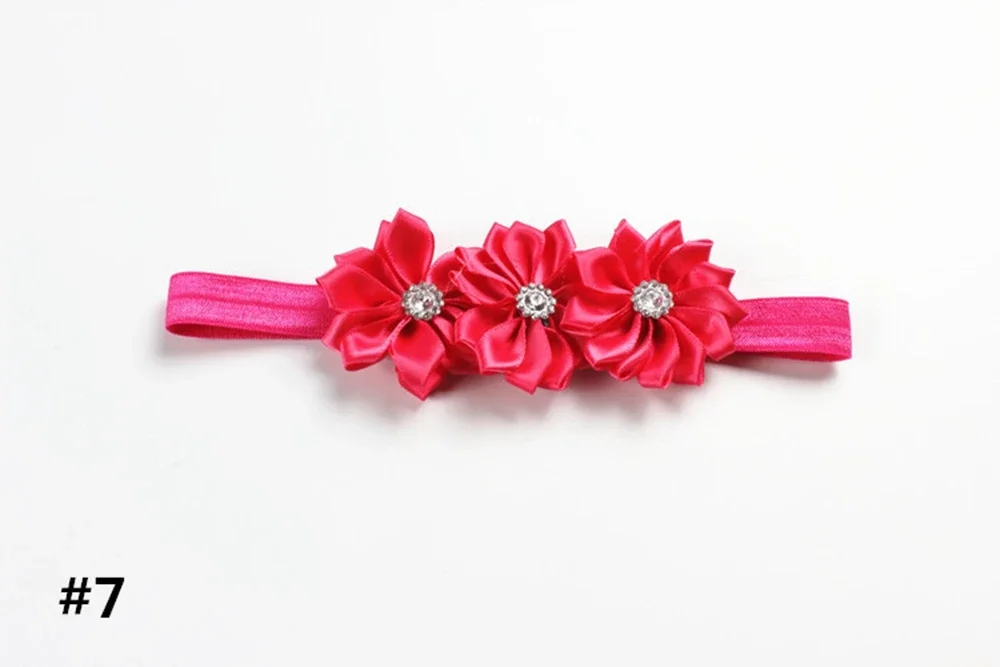 Lovely Handmade flores poligonais Headband para bebês meninas, Headband elástica, princesa Hairband, Headwear infantil, adereços de fotografia,