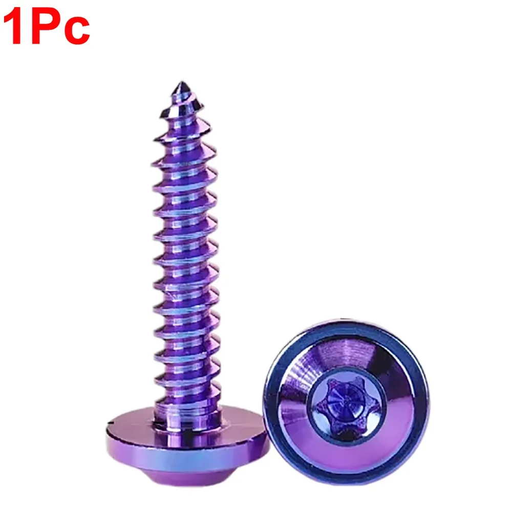 Lightweight Titanium Self Tapping Screw GR5 M4 M5 Titanium Fastener Torx Drive Motorcycle Screw