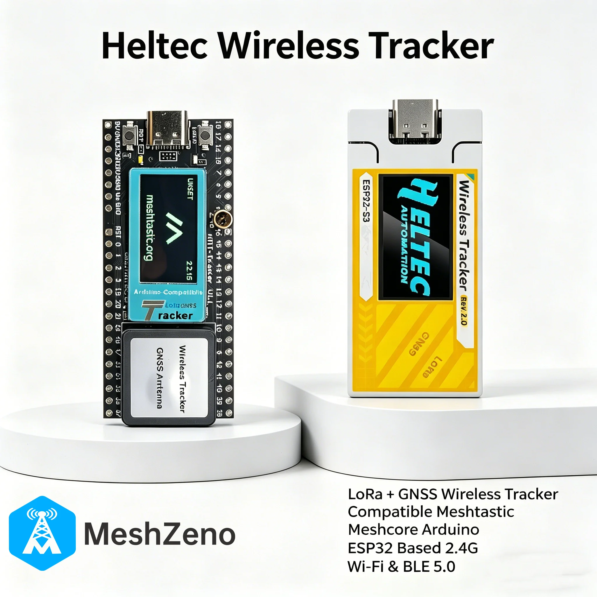 

Heltec Wireless Tracker V1/V2 ESP32S3 SX1262 Meshtastic LoRa Node Bluetooth Low Power Design for Asset Tracking IoT Monitoring